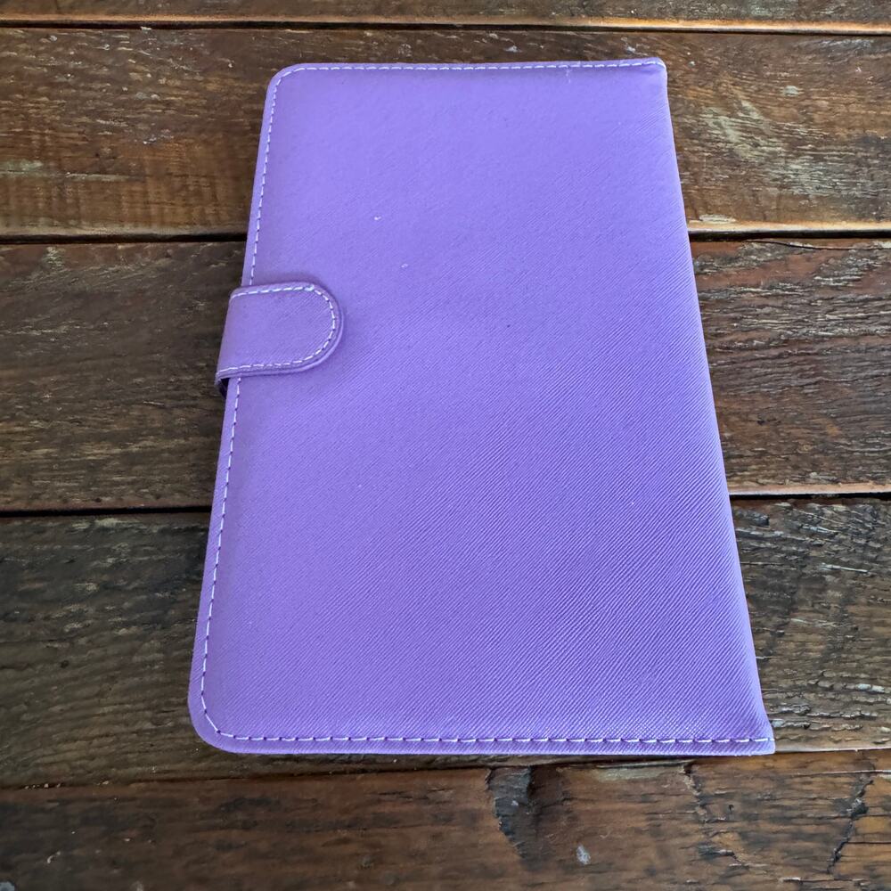 Universal Purple Bluetooth Wireless Keyboard and Tablet Folio Case Stand Travel - Picture 5 of 6